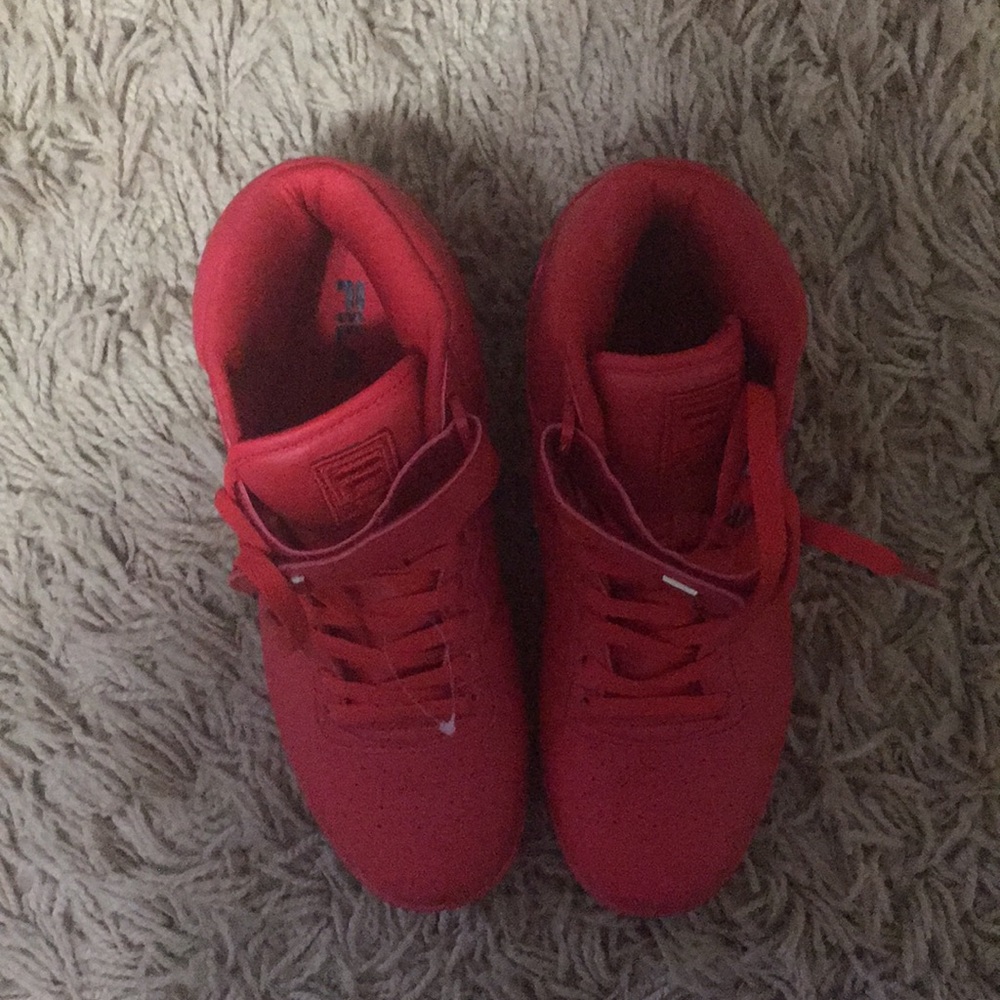 FILA red sneakers